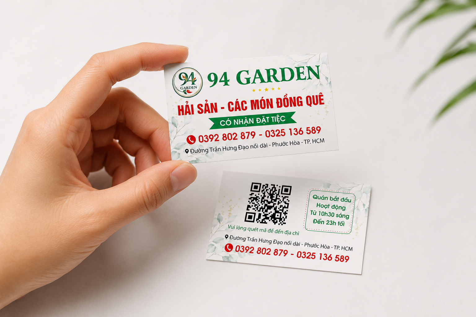 Mẫu danh thiếp nhà hàng đẹp - in danh thiếp Bình Dương TPHCM
